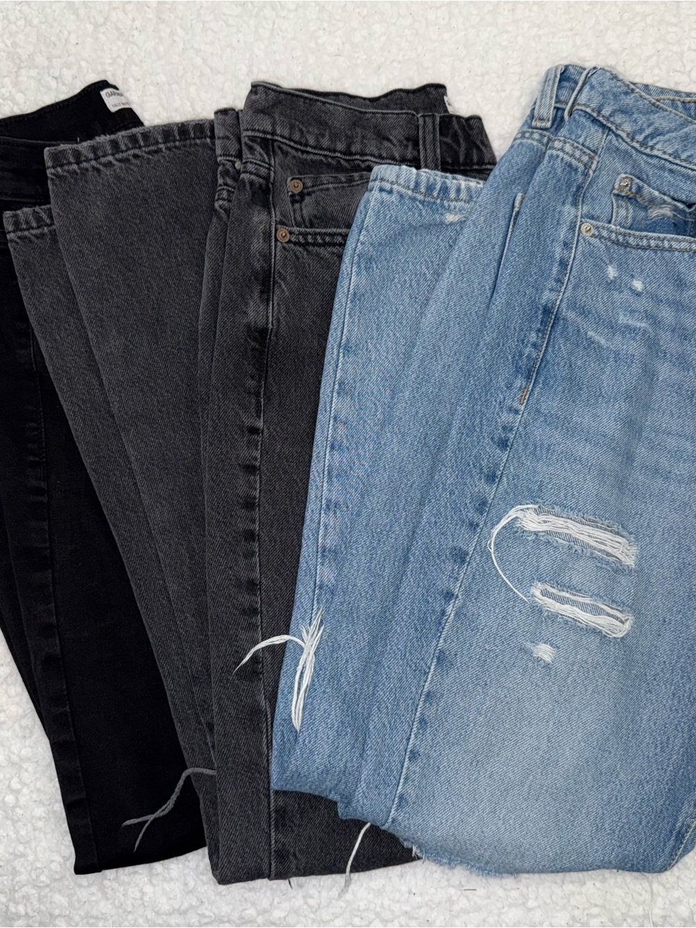 Garage Women's Jeans Bundle of 3 — Black, Charcoal, Light Blue